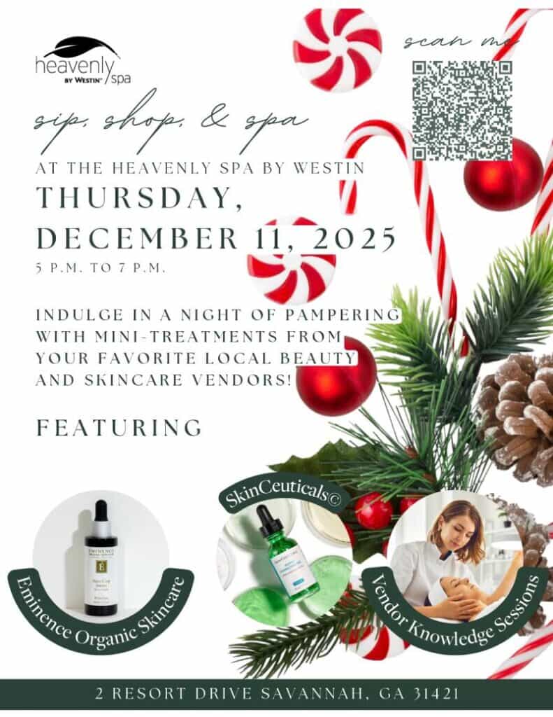 holiday spa event flyer